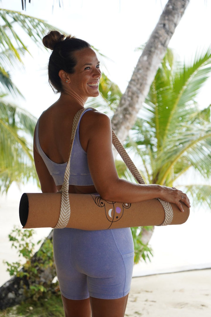 Jute Yoga Strap in Cream/Natural 140cm ZONE